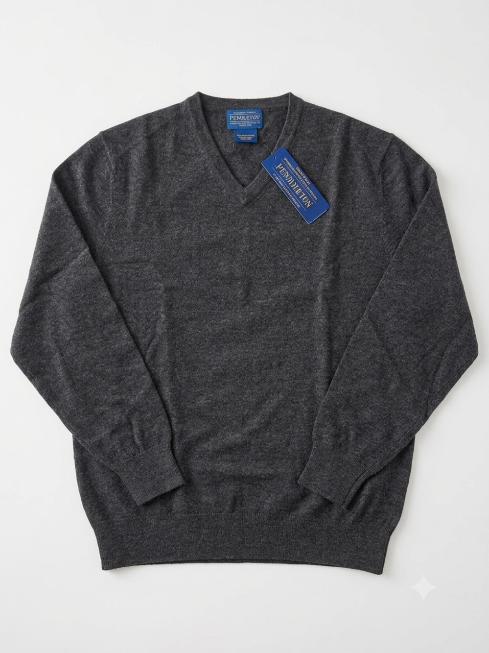 Pendleton Men's Dark Charcoal V-Neck Sweater